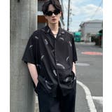 「脱、平凡。」総柄プリントオーバーサイズドレープ半袖シャツ Oversized | Classical Elf Men | 詳細画像10