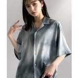 グレー | 「脱、平凡。」総柄プリントオーバーサイズドレープ半袖シャツ Oversized | Classical Elf Men