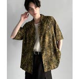 「脱、平凡。」総柄プリントオーバーサイズドレープ半袖シャツ Oversized | Classical Elf Men | 詳細画像27