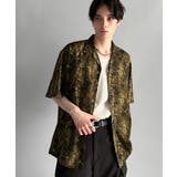「脱、平凡。」総柄プリントオーバーサイズドレープ半袖シャツ Oversized | Classical Elf Men | 詳細画像29