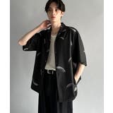 「脱、平凡。」総柄プリントオーバーサイズドレープ半袖シャツ Oversized | Classical Elf Men | 詳細画像1