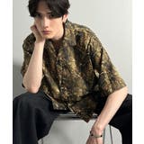 「脱、平凡。」総柄プリントオーバーサイズドレープ半袖シャツ Oversized | Classical Elf Men | 詳細画像37