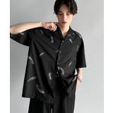 「脱、平凡。」総柄プリントオーバーサイズドレープ半袖シャツ Oversized | Classical Elf Men | 詳細画像2