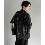「脱、平凡。」総柄プリントオーバーサイズドレープ半袖シャツ Oversized | Classical Elf Men | 詳細画像3