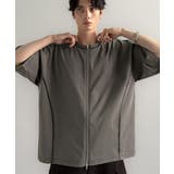 チャコールグレー | 「1枚でも羽織でも。」インサイドアウト仕様2wayダブルジップTシャツ | Classical Elf Men