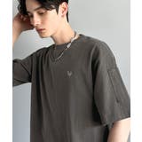 チャコールグレー | 「イマドキな、古着感。」袖ポケット付きピグメント加工刺繍入りTシャツ | Classical Elf Men