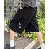 ブラック | 「新定番ハーフデニム。」ベルトデザイン ペインター ハーフデニムパンツ | Classical Elf Men