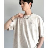 オフホワイト | 「視線を独り占め。」タイダイ染め刺繍入りオーバーサイズTシャツ Tie Dye | Classical Elf Men