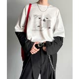 【Classical Origin】幾何学柄ポンチ素材レイヤードTシャツ(長袖)… | Classical Elf Men | 詳細画像5 