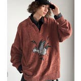 「個性で遊ぶ。」モール糸使いルースター柄襟付きVネックセーター Chenille | Classical Elf Men | 詳細画像8