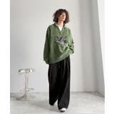 「個性で遊ぶ。」モール糸使いルースター柄襟付きVネックセーター Chenille | Classical Elf Men | 詳細画像15