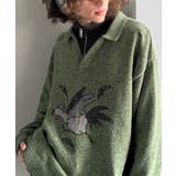 「個性で遊ぶ。」モール糸使いルースター柄襟付きVネックセーター Chenille | Classical Elf Men | 詳細画像16