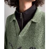 「個性で遊ぶ。」モール糸使いルースター柄襟付きVネックセーター Chenille | Classical Elf Men | 詳細画像19