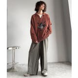 「個性で遊ぶ。」モール糸使いルースター柄襟付きVネックセーター Chenille | Classical Elf Men | 詳細画像6