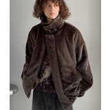 ブラウン | 「3wayアレンジ可能。」ベルト襟フェイクファー素材ジャケット Belted | Classical Elf Men