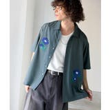 チャコールグレー | 【接触冷感機能付き】サガラ刺繍フラワーステッチシャツ Cool Touch | Classical Elf Men