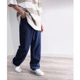 ゆったりハイウエストワイドストレート無地デニム＆チノパンツ | Classical Elf  | 詳細画像74 