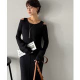 ヘルシーに大人の肌魅せ。肩開きニットワンピース | Classical Elf  | 詳細画像9 