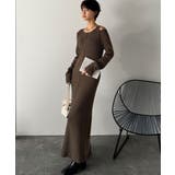 ヘルシーに大人の肌魅せ。肩開きニットワンピース | Classical Elf  | 詳細画像16 