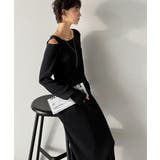 ヘルシーに大人の肌魅せ。肩開きニットワンピース | Classical Elf  | 詳細画像5 