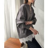 大人はレースをこう着る!裾レースドッキングミラノリブトップス(長袖) | Classical Elf | 詳細画像21