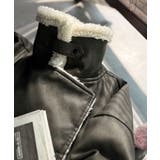 着こなす、こなれ感。ヴィンテージ加工ライダースボアジャケット | Classical Elf | 詳細画像16