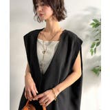 【Classical Evon】シンプルな品をまとう。リネンタッチベスト(Vネッ… | Classical Elf | 詳細画像1