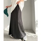 ブラック | 【Classical Evon】上品な落ち感で魅せる、サテンの美しさ。ウエストギ… | Classical Elf 