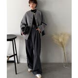 端正な佇まいが導く上品スタイル。ツイードボンディング金釦ノーカラージャケット | Classical Elf  | 詳細画像11 