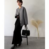 端正な佇まいが導く上品スタイル。ツイードボンディング金釦ノーカラージャケット | Classical Elf  | 詳細画像4 