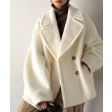 アイボリー | 雪のようにやさしい肌触りで、大人のきちんと感を演出。軽やかブークレPコート | Classical Elf