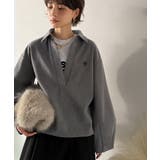 優しい温もり、上品見え。圧縮ニット襟付きキーネックプルオーバー | Classical Elf  | 詳細画像10 