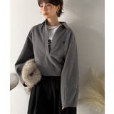 優しい温もり、上品見え。圧縮ニット襟付きキーネックプルオーバー | Classical Elf  | 詳細画像14 