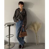 優しい温もり、上品見え。圧縮ニット襟付きキーネックプルオーバー | Classical Elf  | 詳細画像22 