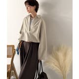 優しい温もり、上品見え。圧縮ニット襟付きキーネックプルオーバー | Classical Elf  | 詳細画像39 