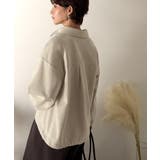 優しい温もり、上品見え。圧縮ニット襟付きキーネックプルオーバー | Classical Elf  | 詳細画像41 