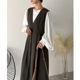 一枚で決まる、凛とした美しさ。Vネックウエストタックワンピース | Classical Elf  | 詳細画像8 