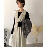 一枚で決まる、凛とした美しさ。Vネックウエストタックワンピース | Classical Elf  | 詳細画像14 