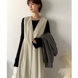 一枚で決まる、凛とした美しさ。Vネックウエストタックワンピース | Classical Elf  | 詳細画像20 