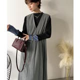 一枚で決まる、凛とした美しさ。Vネックウエストタックワンピース | Classical Elf  | 詳細画像3 