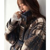ネイビーチェック | 【Classical Evon】首元まで暖かく、バランスよく決まる。チェック柄リ… | Classical Elf