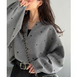 グレー | 【Classical Evon】甘さ抑えて品よく映える。ドット刺繍袖ぽわんキーネ… | Classical Elf 