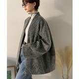 チャコール | この高級感、思わず手に取りたくなる。シャギーノーカラーコート | Classical Elf 