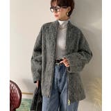 この高級感、思わず手に取りたくなる。シャギーノーカラーコート | Classical Elf  | 詳細画像17 