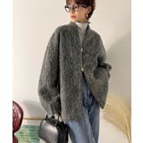 この高級感、思わず手に取りたくなる。シャギーノーカラーコート | Classical Elf  | 詳細画像20 