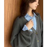 【Classical Evon】肉厚で暖か。アンティーク調金ボタンワッフル編みV… | Classical Elf | 詳細画像24