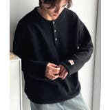 ブラック | クラシカル×モダンな一枚。ラガーデザインリラックスニット | Classical Elf Men