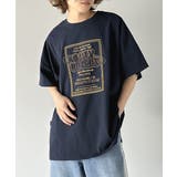 ネイビー | 大人の抜け感。綿100%前後2wayステッチ刺繍半袖Tシャツ | Classical Elf Men