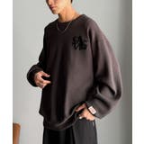 《JaVaジャバコラボ》立体編みで飾る個性。サガラ刺繍風ロゴオーバーサイズニット | Classical Elf Men | 詳細画像9 