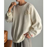 《JaVaジャバコラボ》立体編みで飾る個性。サガラ刺繍風ロゴオーバーサイズニット | Classical Elf Men | 詳細画像1 